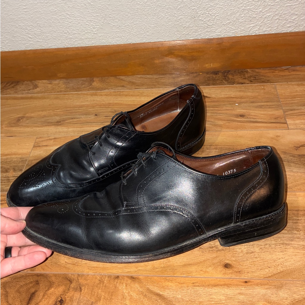 Allen Edmonds Kingswood Wingtip Leather Shoes, Made In Usa- Mens Size 11.5